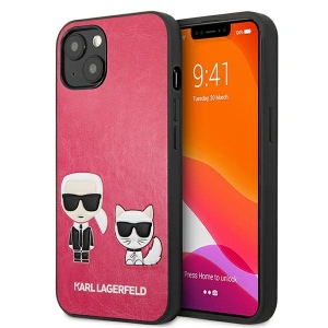 Kup Etui Karl Lagerfeld KLHCP13SPCUSKCP Apple iPhone 13 mini fuchsie/fushia hardcase Ikonik Karl & Choupette - KLD633FKS - {ean13} - Sklep Home Screen