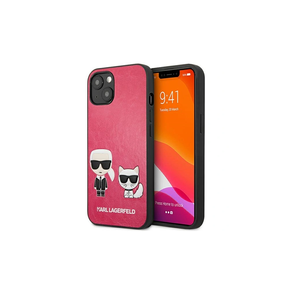 Etui Karl Lagerfeld KLHCP13SPCUSKCP Apple iPhone 13 mini fuksja/fushia hardcase Ikonik Karl & Choupette