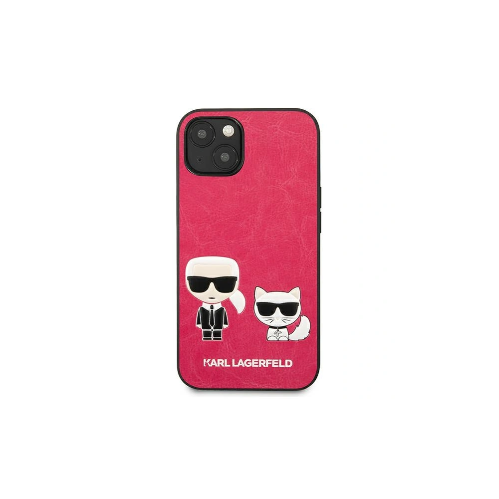 Etui Karl Lagerfeld KLHCP13SPCUSKCP Apple iPhone 13 mini fuksja/fushia hardcase Ikonik Karl & Choupette