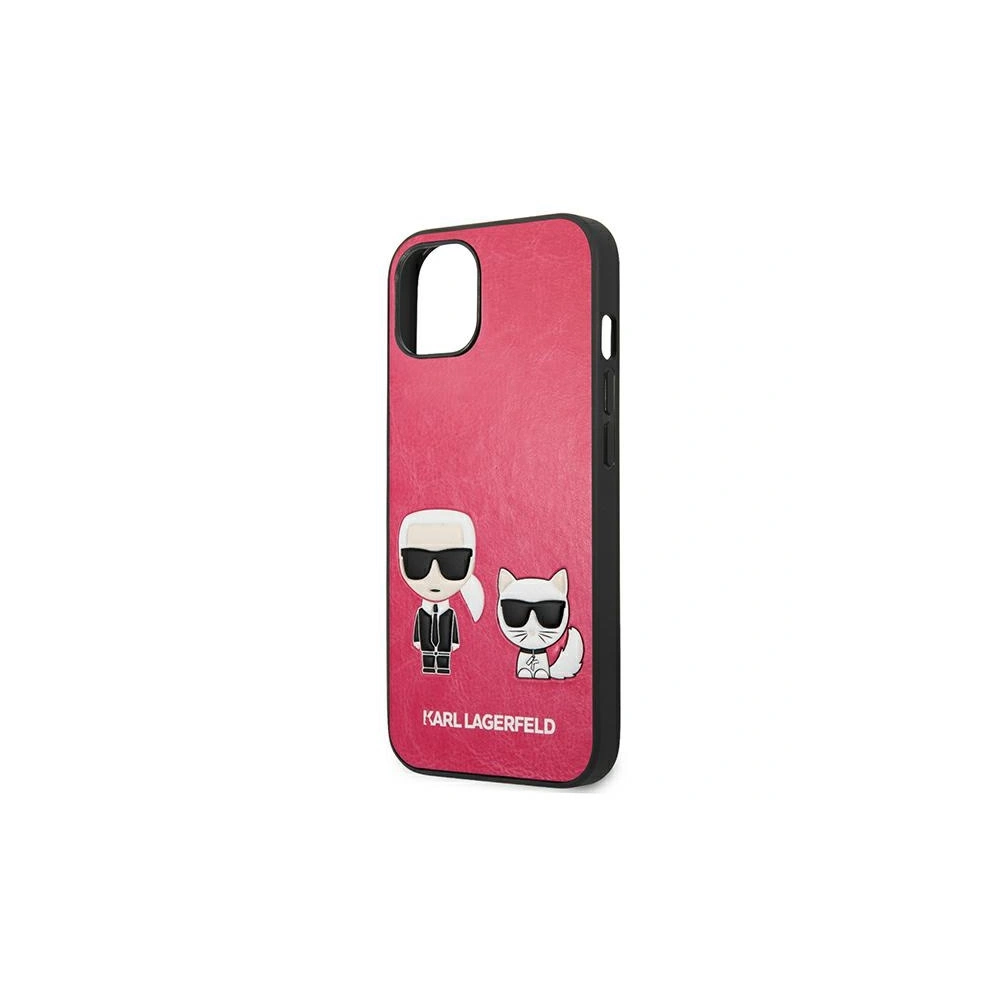 Etui Karl Lagerfeld KLHCP13SPCUSKCP Apple iPhone 13 mini fuksja/fushia hardcase Ikonik Karl & Choupette