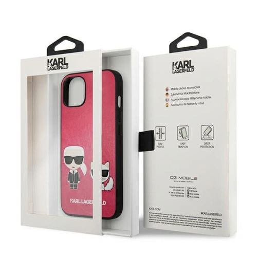 Kup Case Karl Lagerfeld KLHCP13SPCUSKCP Apple iPhone 13 mini fuchsia/fushia Hardcase Ikonik Karl & Choupette - KLD633FKS - {ean13} - Sklep Home Screen