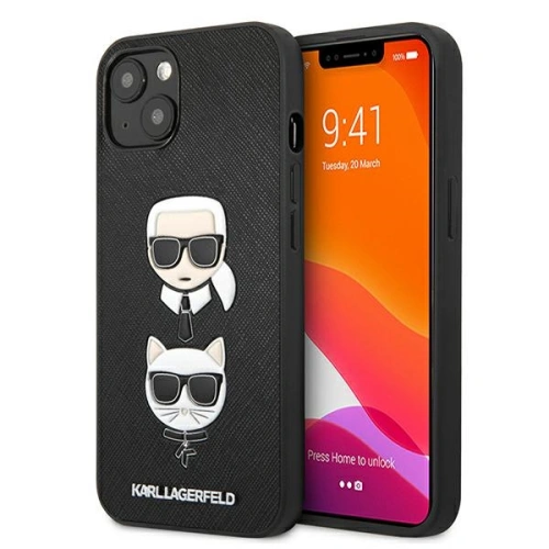 Kup Case Karl Lagerfeld KLHCP13SSAKICKCBK Apple iPhone 13 mini schwarz/black Buch Saffiano Karl & Choupette - KLD634BLK - {ean13} - Sklep Home Screen