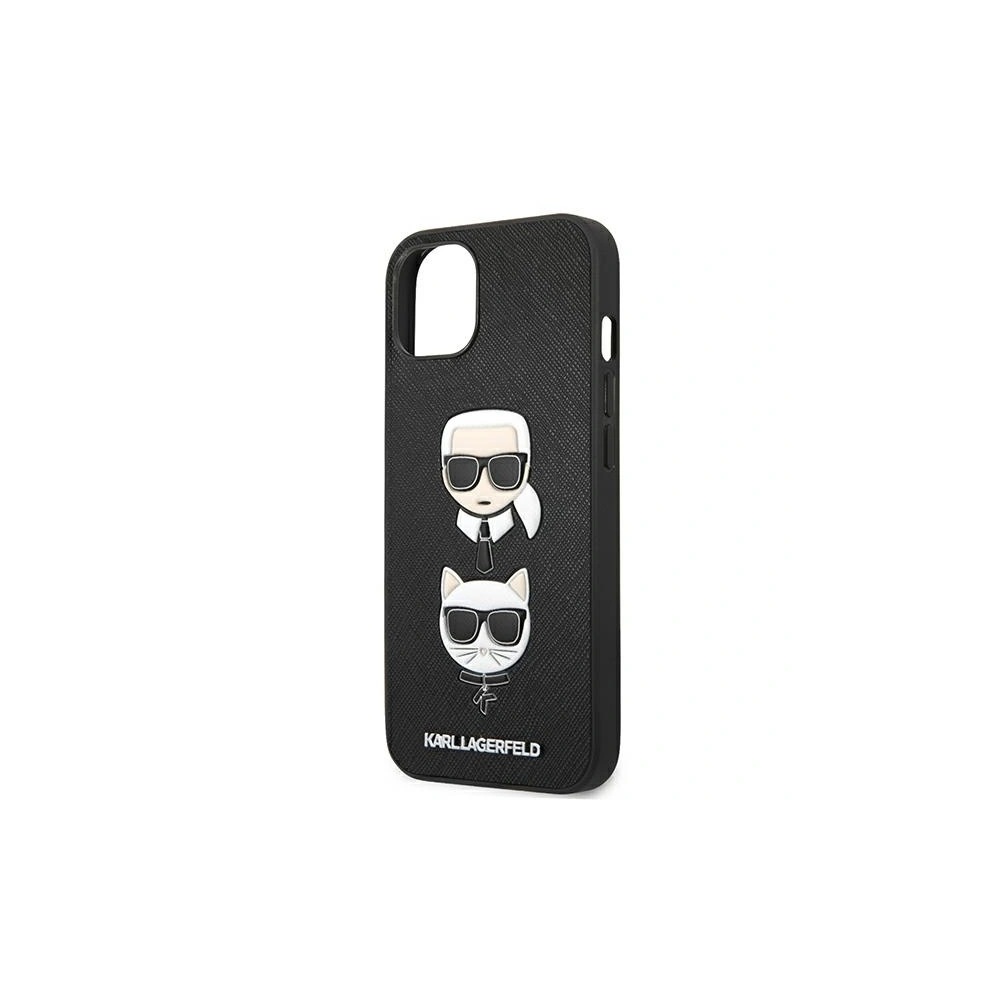 Etui Karl Lagerfeld KLHCP13SSAKICKCBK Apple iPhone 13 mini czarny/black book Saffiano Karl & Choupette