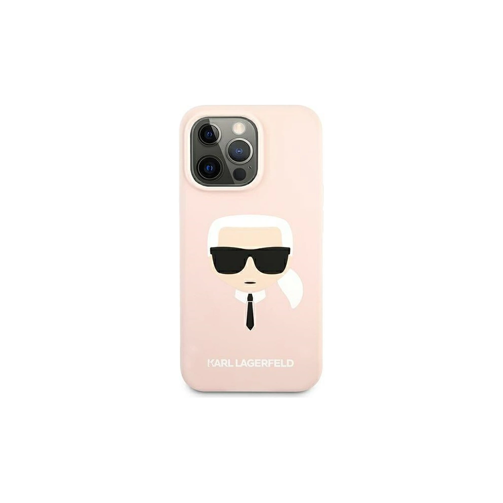 Etui Karl Lagerfeld KLHCP13SSLKHLP Apple iPhone 13 mini jasnoróżowy/light pink hardcase Silicone Karl`s Head