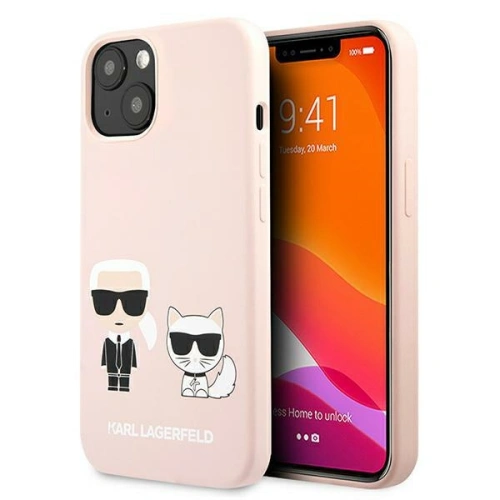 Kup Etui Karl Lagerfeld KLHCP13SSSKCI Apple iPhone 13 mini hardcase roz deschis/lumină roz Silicon Karl & Choupette - KLD637PNK - {ean13} - Sklep Home Screen