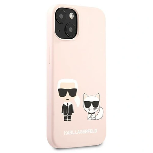 Kup Etui Karl Lagerfeld KLHCP13SSSKCI Apple iPhone 13 mini hardcase roz deschis/lumină roz Silicon Karl & Choupette - KLD637PNK - {ean13} - Sklep Home Screen