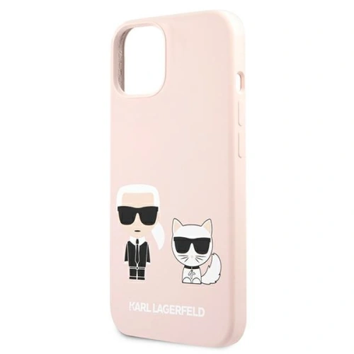 Kup Etui Karl Lagerfeld KLHCP13SSSKCI Apple iPhone 13 mini hardcase roz deschis/lumină roz Silicon Karl & Choupette - KLD637PNK - {ean13} - Sklep Home Screen