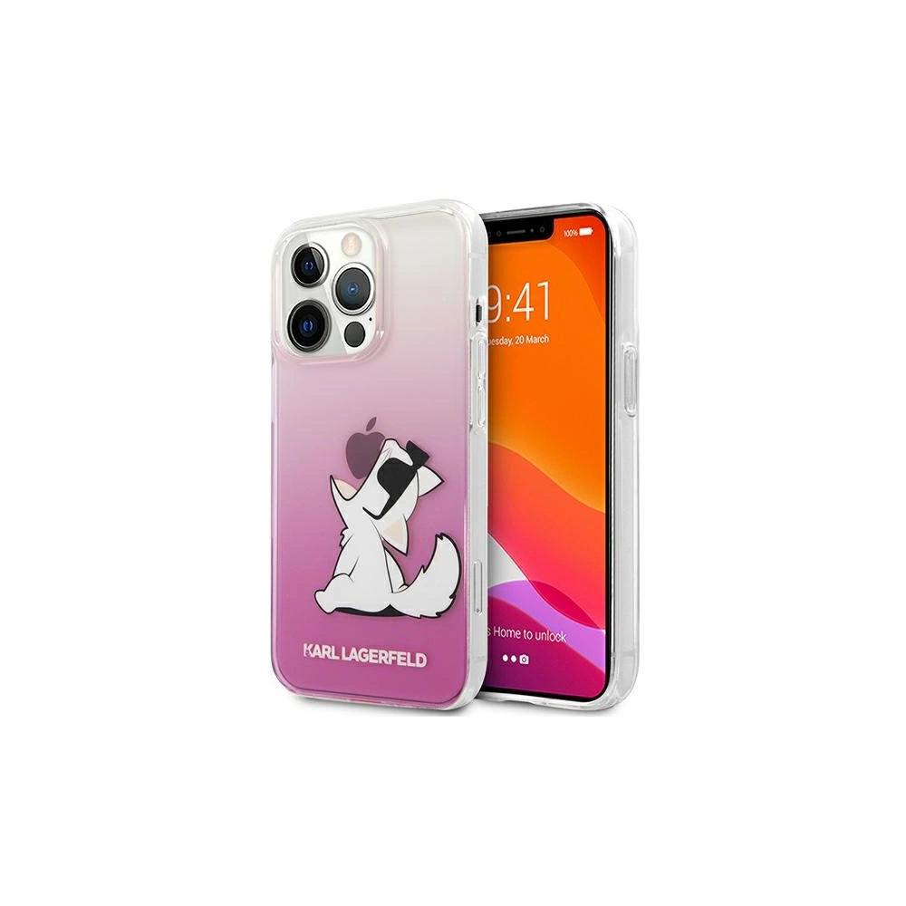 Etui Karl Lagerfeld KLHCP13XCFNRCPI Apple iPhone 13 Pro Max hardcase różowy/pink Choupette Fun