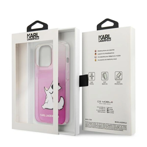 Buy Karl Lagerfeld KLHCP13XCFNRCPI Apple iPhone 13 Pro Max hardcase pink Choupette Fun - KLD640PNK - {ean13} - Home Screen Store Europe