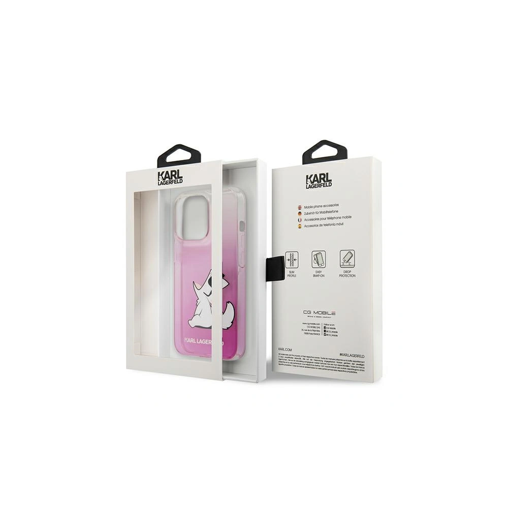 Etui Karl Lagerfeld KLHCP13XCFNRCPI Apple iPhone 13 Pro Max hardcase różowy/pink Choupette Fun