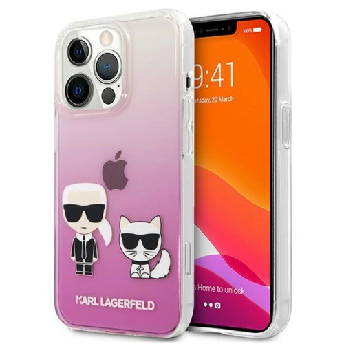 Buy Karl Lagerfeld KLHCP13XCKTRP Apple iPhone 13 Pro Max hardcase pink Karl & Choupette - KLD642PNK - {ean13} - Home Screen Store Europe