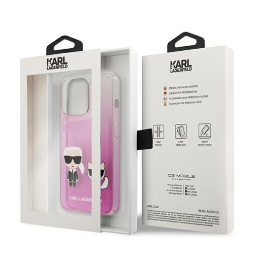 Buy Karl Lagerfeld KLHCP13XCKTRP Apple iPhone 13 Pro Max hardcase pink Karl & Choupette - KLD642PNK - {ean13} - Home Screen Store Europe
