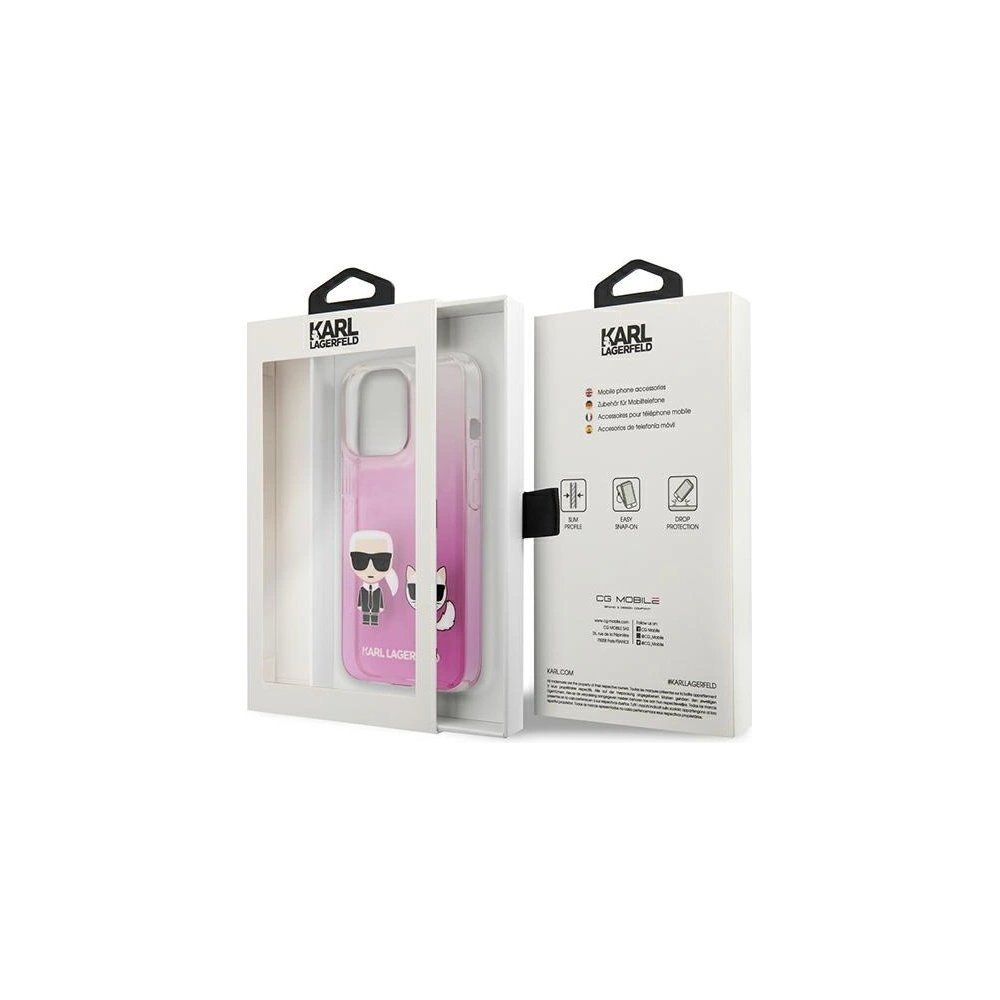 Etui Karl Lagerfeld KLHCP13XCKTRP Apple iPhone 13 Pro Max hardcase różowy/pink Karl & Choupette
