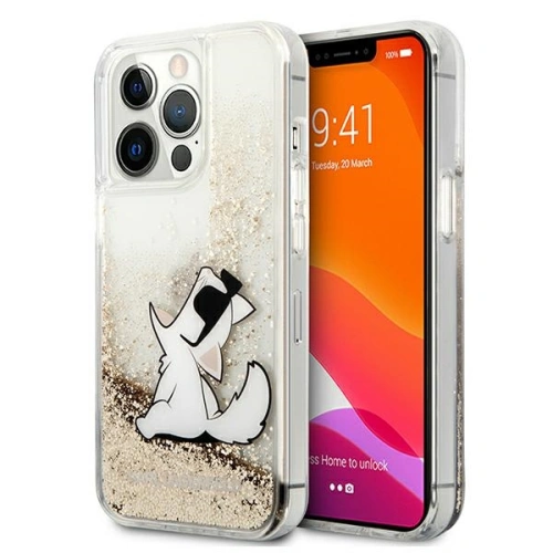 Kup Etui Karl Lagerfeld KLHCP13XGCFD Apple iPhone 13 Pro Max arany/hardcase Liquid Glitter Choupette Fun - KLD643GLD - {ean13} - Sklep Home Screen