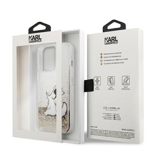 Kup Etui Karl Lagerfeld KLHCP13XGCFD Apple iPhone 13 Pro Max zlatý/gold hardcase Liquid Glitter Choupette Fun - KLD643GLD - {ean13} - Sklep Home Screen
