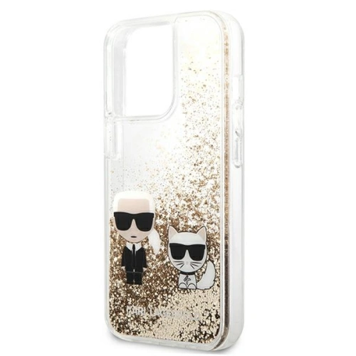 Kup Case Karl Lagerfeld KLHCP13XGKCD Apple iPhone 13 Pro Max gold/hartcase Liquid Glitter Karl&Choupette - KLD644GLD - {ean13} - Sklep Home Screen