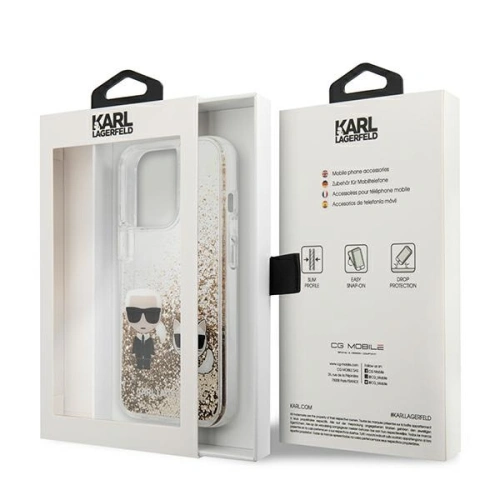 Kup Case Karl Lagerfeld KLHCP13XGKCD Apple iPhone 13 Pro Max gold/hartcase Liquid Glitter Karl&Choupette - KLD644GLD - {ean13} - Sklep Home Screen