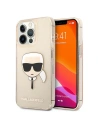 Buy Karl Lagerfeld KLHCP13XKHTUGLGO Apple iPhone 13 Pro Max gold hardcase Glitter Karl`s Head - KLD645GLD - {ean13} - Home Screen Store Europe