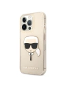 Buy Karl Lagerfeld KLHCP13XKHTUGLGO Apple iPhone 13 Pro Max gold hardcase Glitter Karl`s Head - KLD645GLD - {ean13} - Home Screen Store Europe