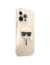 Buy Karl Lagerfeld KLHCP13XKHTUGLGO Apple iPhone 13 Pro Max gold hardcase Glitter Karl`s Head - KLD645GLD - {ean13} - Home Screen Store Europe
