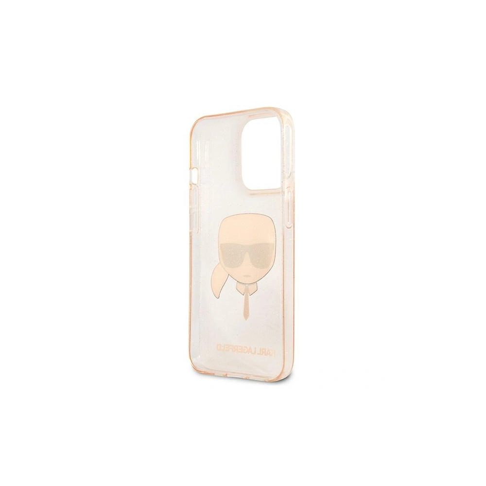 Etui Karl Lagerfeld KLHCP13XKHTUGLGO Apple iPhone 13 Pro Max złoty/gold hardcase Glitter Karl`s Head