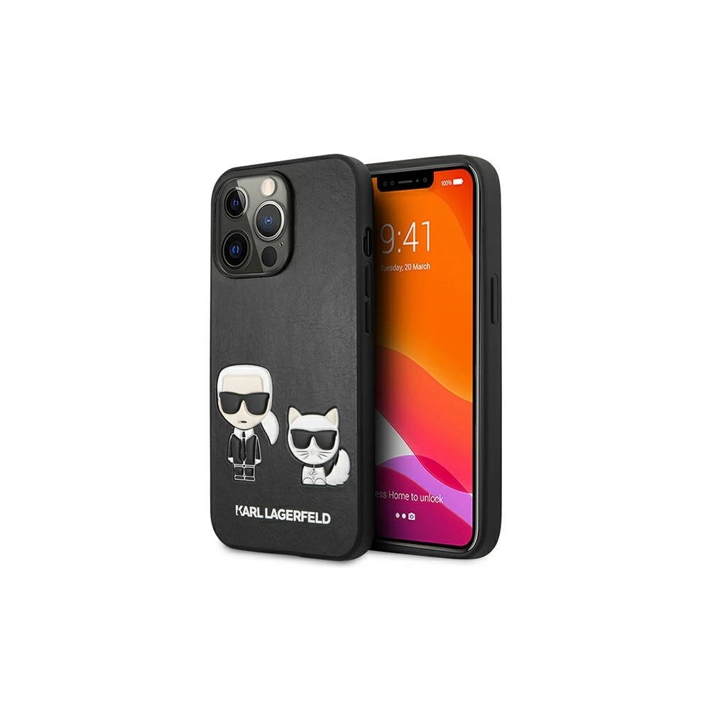 Etui Karl Lagerfeld KLHCP13XPCUSKCBK Apple iPhone 13 Pro Max czarny/black hardcase Ikonik Karl & Choupette