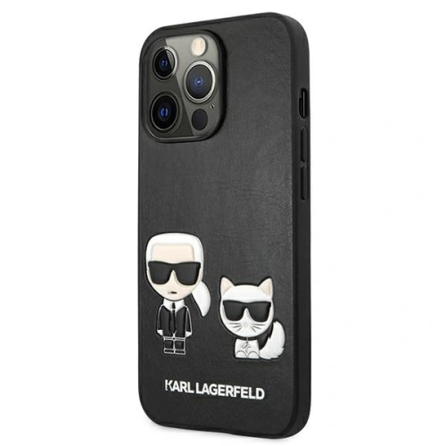 Kup Etui Karl Lagerfeld KLHCP13XPCUSKCBK Apple iPhone 13 Pro Max negru/black hardcase Ikonik Karl & Choupette - KLD646BLK - {ean13} - Sklep Home Screen