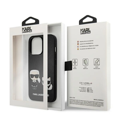 Kup Etui Karl Lagerfeld KLHCP13XPCUSKCBK Apple iPhone 13 Pro Max černý/black hardcase Ikonik Karl & Choupette - KLD646BLK - {ean13} - Sklep Home Screen