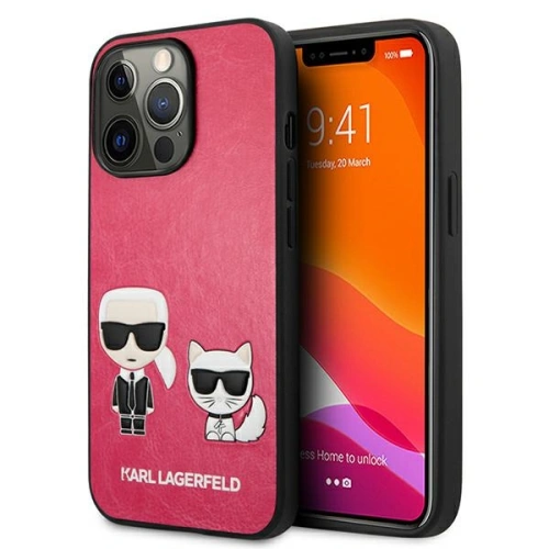 Kup Etui Karl Lagerfeld KLHCP13XPCUSKCP Apple iPhone 13 Pro Max fuchsie/fushia hardcase Ikonik Karl & Choupette - KLD647FKS - {ean13} - Sklep Home Screen