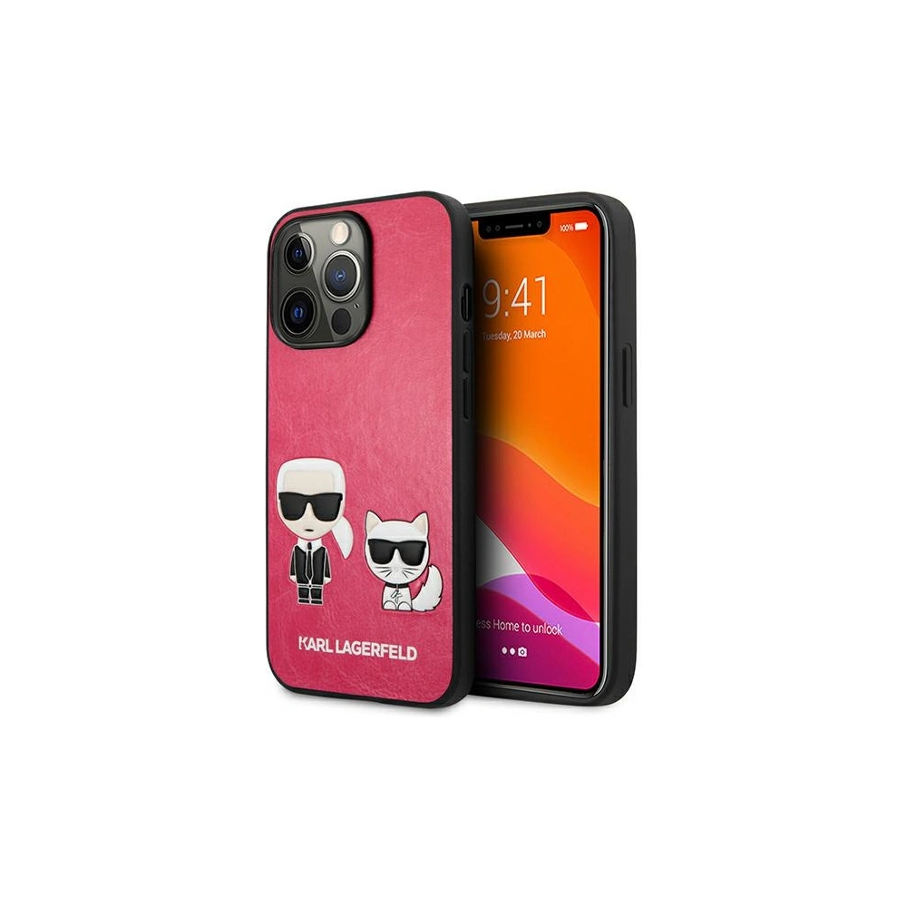 Etui Karl Lagerfeld KLHCP13XPCUSKCP Apple iPhone 13 Pro Max fuksja/fushia hardcase Ikonik Karl & Choupette