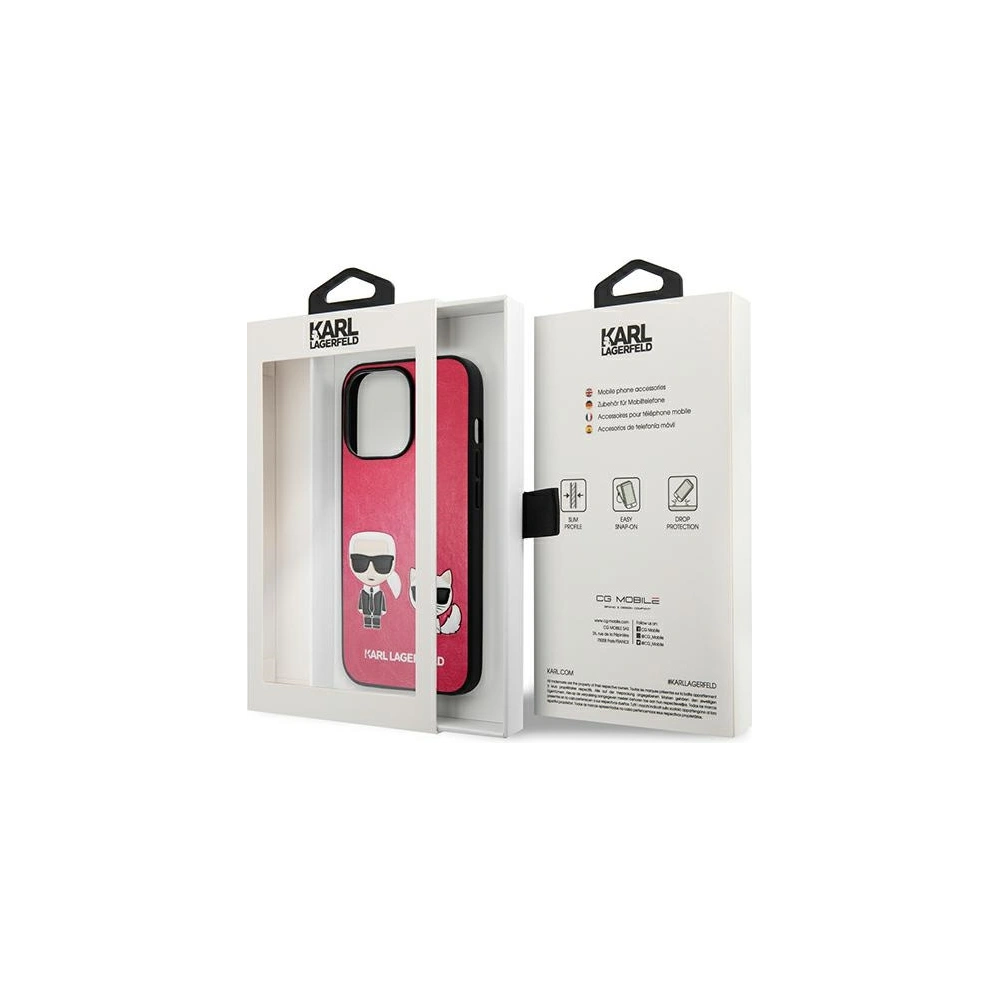 Etui Karl Lagerfeld KLHCP13XPCUSKCP Apple iPhone 13 Pro Max fuksja/fushia hardcase Ikonik Karl & Choupette