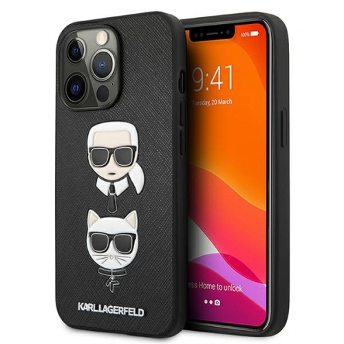Kup Etui Karl Lagerfeld KLHCP13XSAKICKCBK Apple iPhone 13 Pro Max černý/black book Saffiano Karl & Choupette - KLD648BLK - {ean13} - Sklep Home Screen