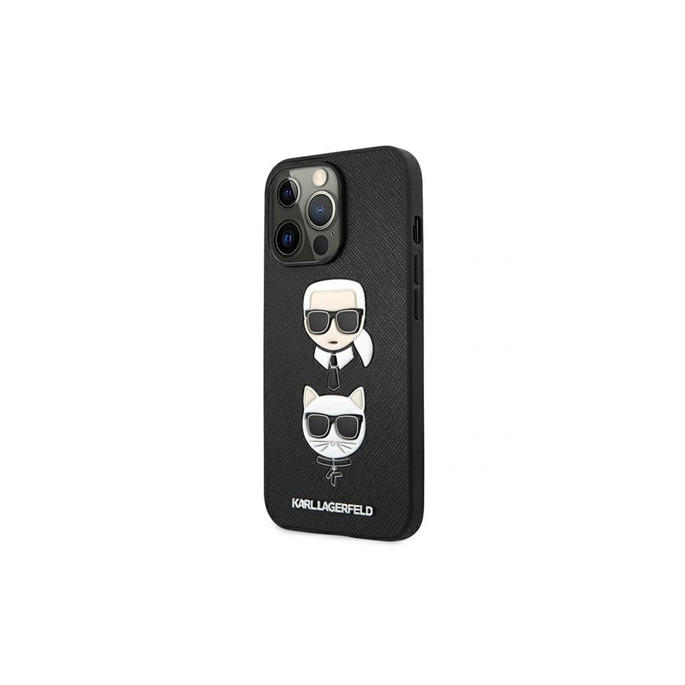 Etui Karl Lagerfeld KLHCP13XSAKICKCBK Apple iPhone 13 Pro Max czarny/black book Saffiano Karl & Choupette