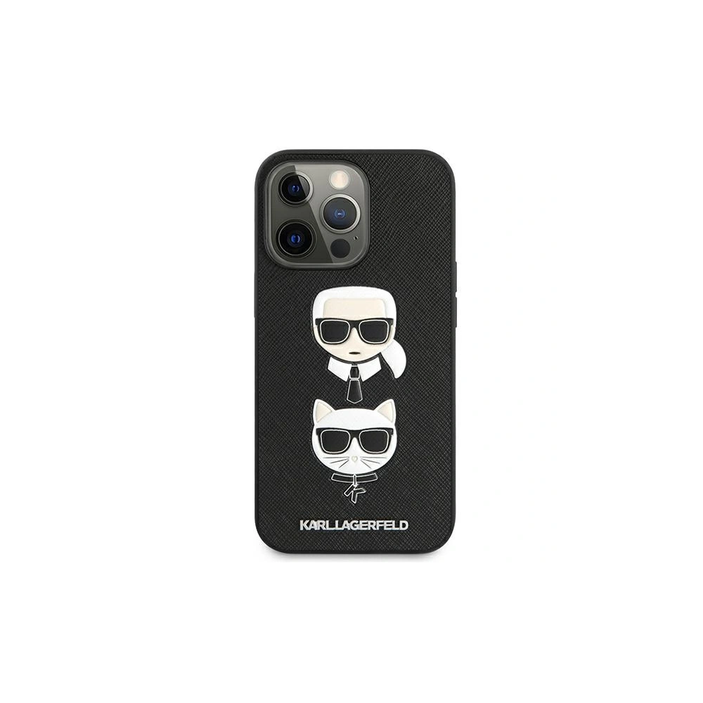 Etui Karl Lagerfeld KLHCP13XSAKICKCBK Apple iPhone 13 Pro Max czarny/black book Saffiano Karl & Choupette