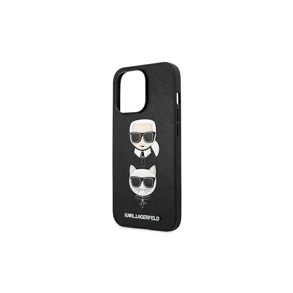 Etui Karl Lagerfeld KLHCP13XSAKICKCBK Apple iPhone 13 Pro Max czarny/black book Saffiano Karl & Choupette