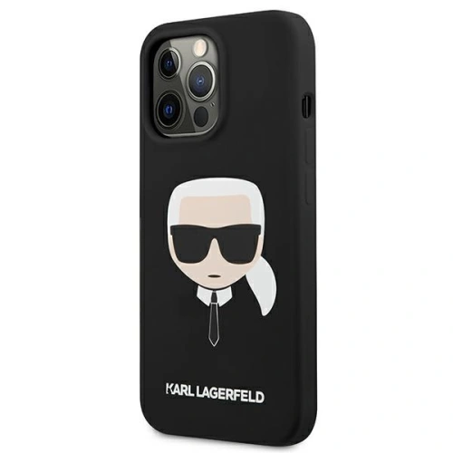 Buy Karl Lagerfeld KLHCP13XSLKHBK Apple iPhone 13 Pro Max black hardcase Silicone Karl`s Head - KLD649BLK - {ean13} - Home Screen Store Europe