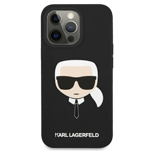 Buy Karl Lagerfeld KLHCP13XSLKHBK Apple iPhone 13 Pro Max black hardcase Silicone Karl`s Head - KLD649BLK - {ean13} - Home Screen Store Europe