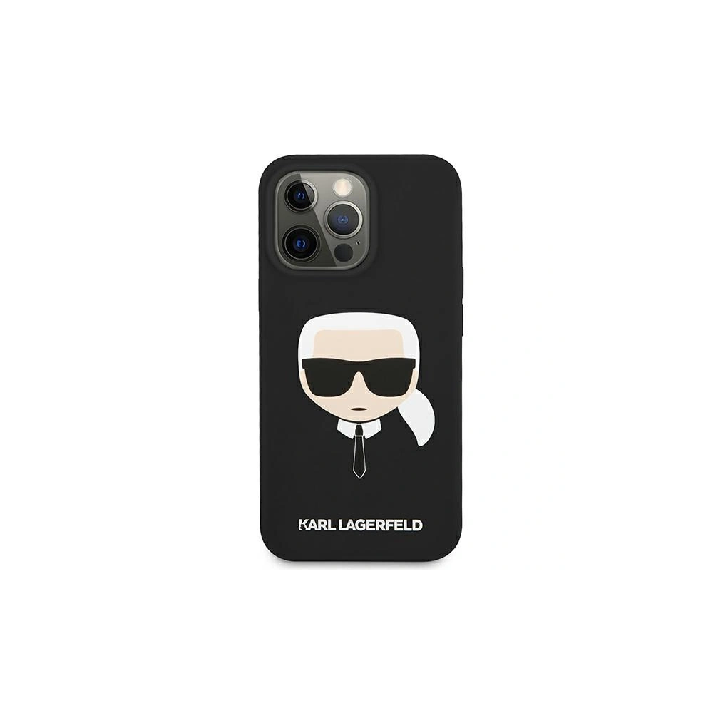 Etui Karl Lagerfeld KLHCP13XSLKHBK Apple iPhone 13 Pro Max czarny/black hardcase Silicone Karl`s Head