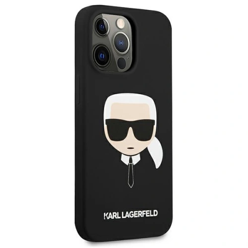 Buy Karl Lagerfeld KLHCP13XSLKHBK Apple iPhone 13 Pro Max black hardcase Silicone Karl`s Head - KLD649BLK - {ean13} - Home Screen Store Europe