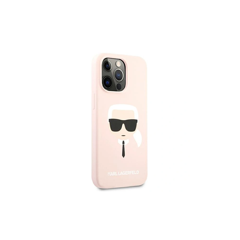 Etui Karl Lagerfeld KLHCP13XSLKHLP Apple iPhone 13 Pro Max jasnoróżowy/light pink hardcase Silicone Karl`s Head
