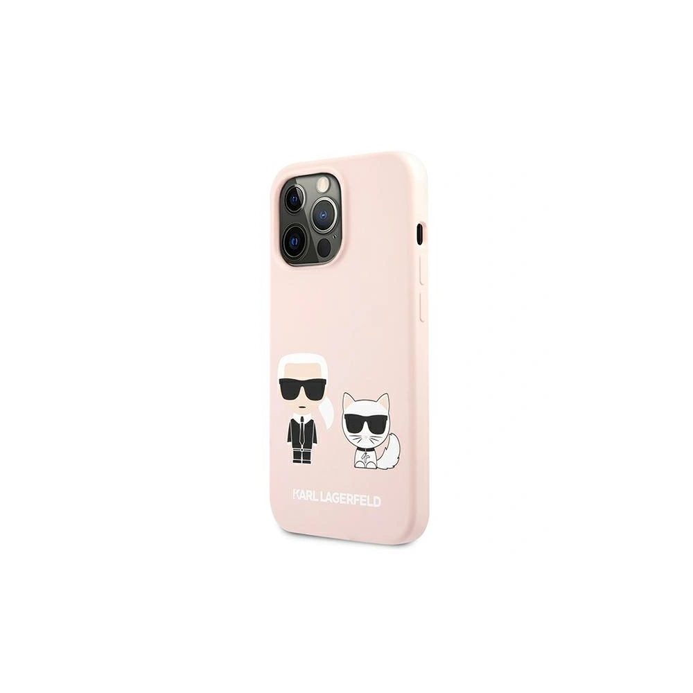 Etui Karl Lagerfeld KLHCP13XSSKCI Apple iPhone 13 Pro Max hardcase jasno różowy/light pink Silicone Karl & Choupette