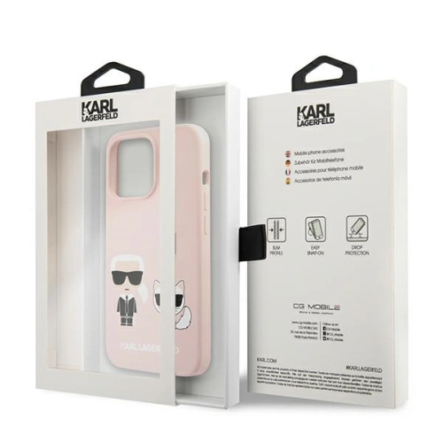 Kup Etui Karl Lagerfeld KLHCP13XSSKCI Apple iPhone 13 Pro Max hardcase jasně růžová/light pink Silicone Karl & Choupette - KLD651PNK - {ean13} - Sklep Home Screen