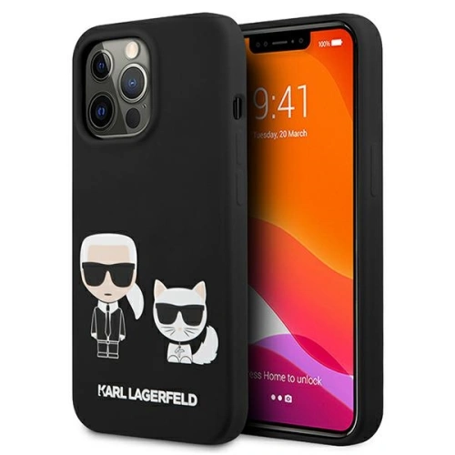 Kup Etui Karl Lagerfeld KLHCP13XSSKCK Apple iPhone 13 Pro Max hardcase černý/black silikon Karl & Choupette - KLD652BLK - {ean13} - Sklep Home Screen