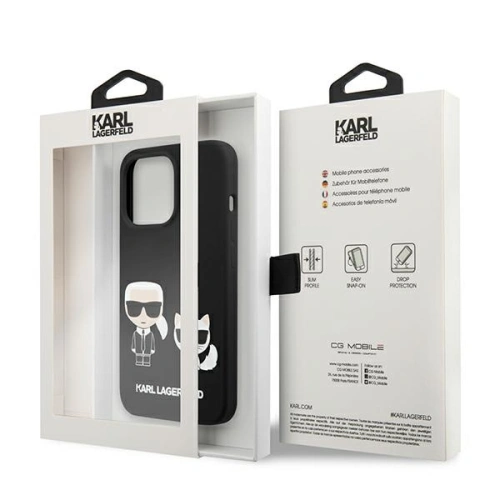 Kup Etui Karl Lagerfeld KLHCP13XSSKCK Apple iPhone 13 Pro Max hardcase černý/black silikon Karl & Choupette - KLD652BLK - {ean13} - Sklep Home Screen
