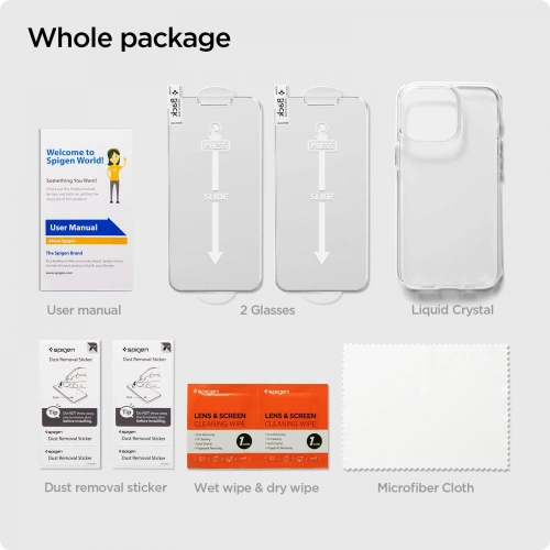 Kup Etui Spigen Crystal Pack Apple iPhone 13 Crystal Clear + Sklo - SPN1876CL - {ean13} - Sklep Home Screen
