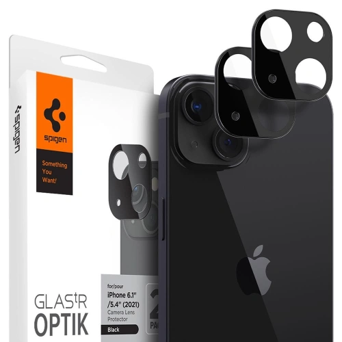 Kup Sticlă întărită pentru aparat Spigen Optik Camera Lens Apple iPhone 13/13 mini Negru [2 PACK] - SPN1881BLK - {ean13} - Sklep Home Screen
