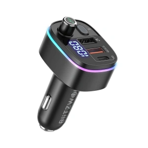 Kup Transmiter FM BlitzWolf BW-BC2, 2x USB + USB-C, PD18W + QC 3.0, RGB - BLZ384BLK - {ean13} - Sklep Home Screen