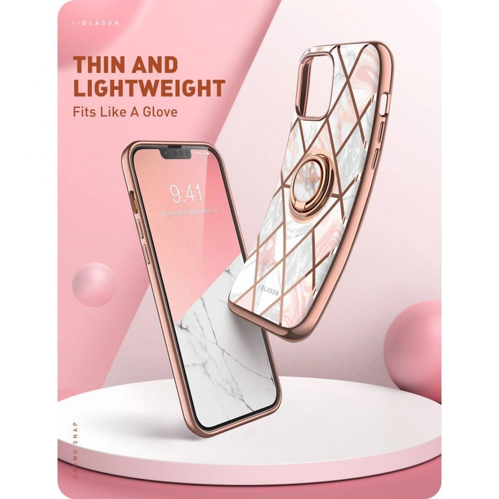 Etui Supcase IBLSN Cosmo Snap Apple iPhone 13 Pro Marble Pink