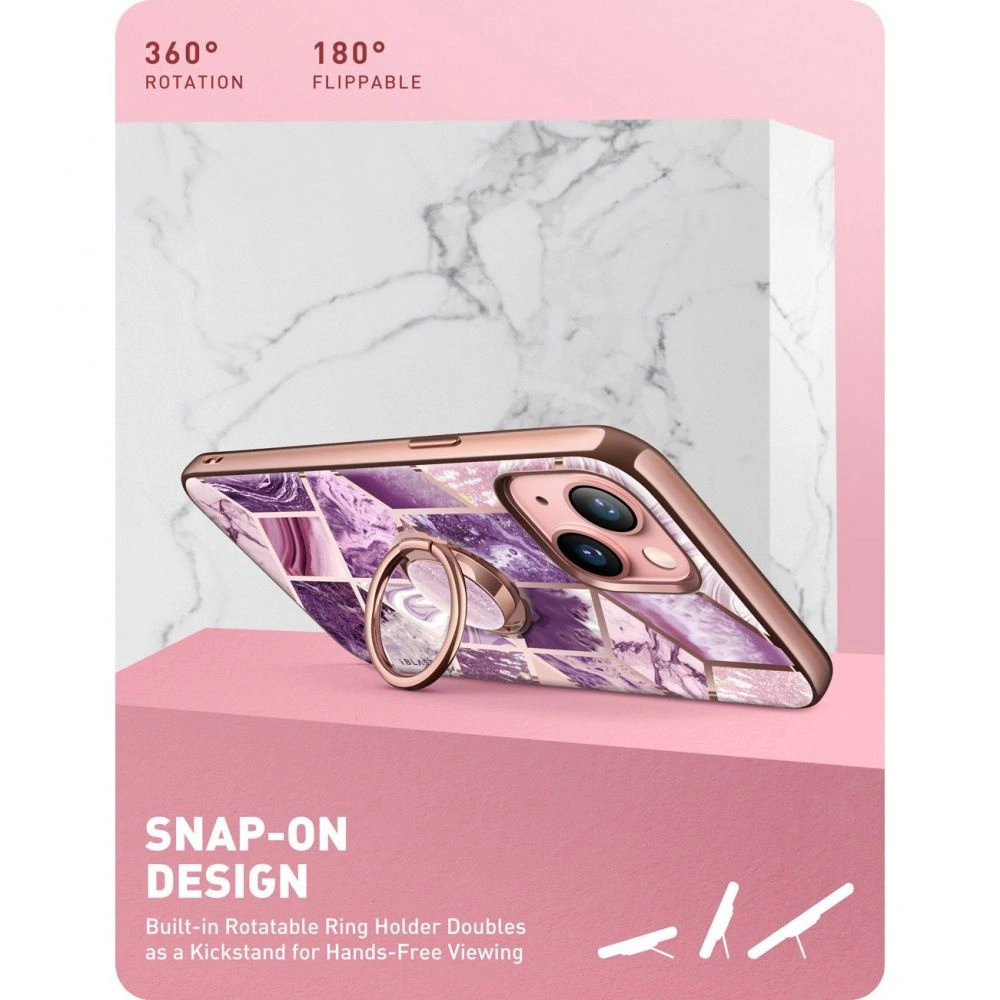 Etui Supcase IBLSN Cosmo Snap Apple iPhone 13 Marble Purple