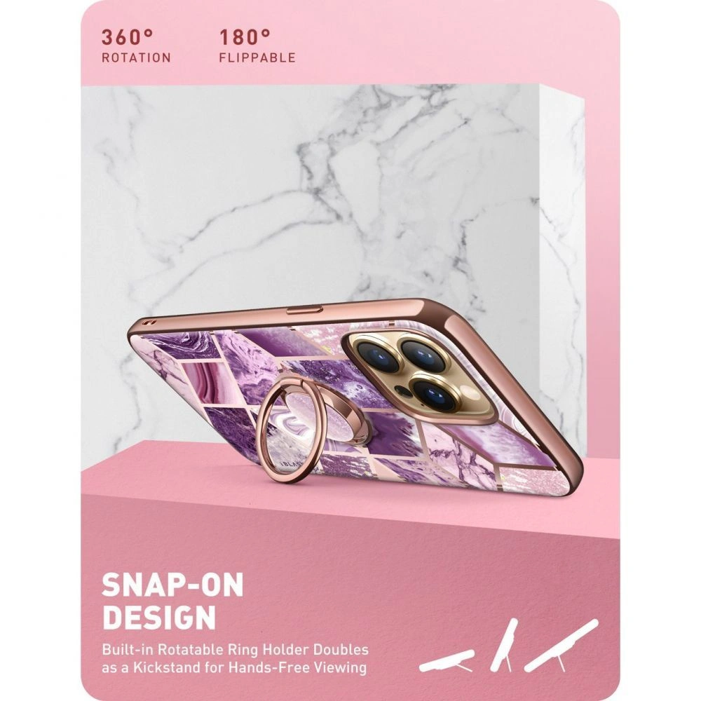 Etui Supcase IBLSN Cosmo Snap Apple iPhone 13 Pro Marble Purple